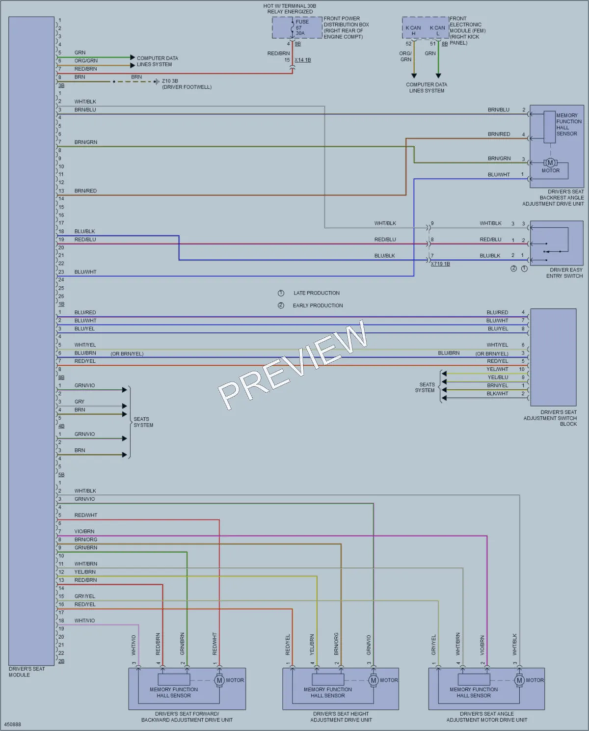 2014 BMW M235i Memory Systems wiring diagram preview