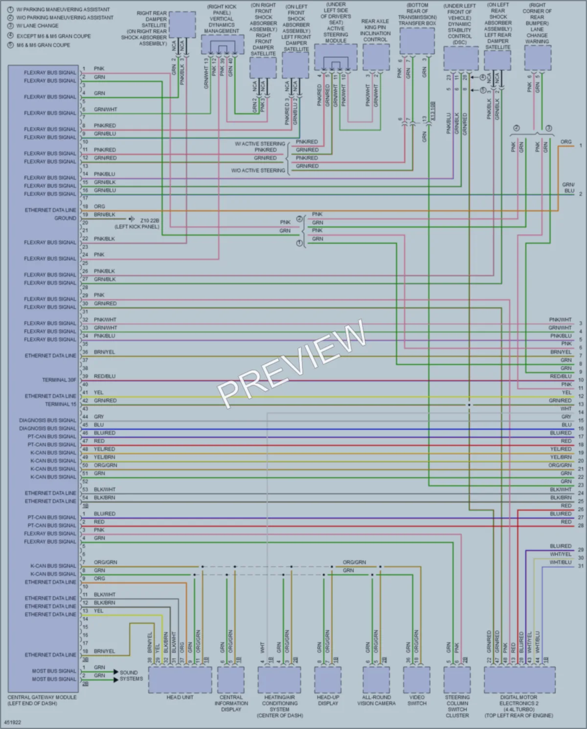 2014 BMW M6 Computer Data Lines wiring diagram preview