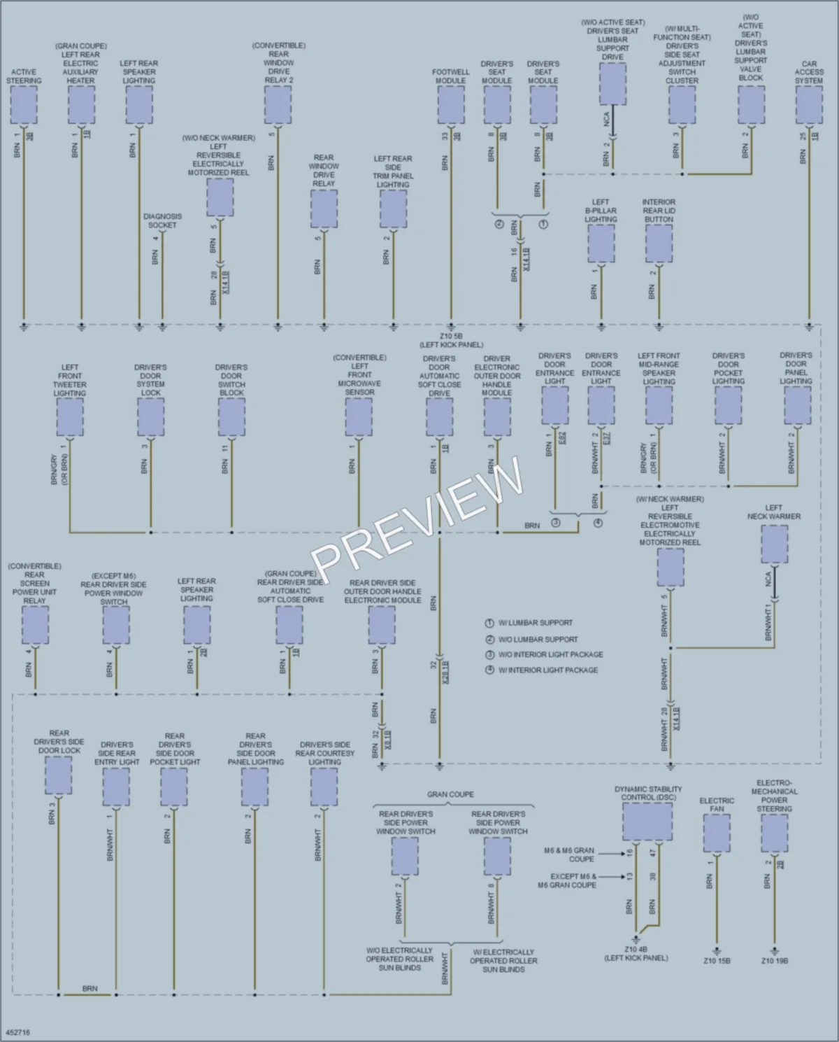 2014 BMW M6 Ground Distribution wiring diagram preview