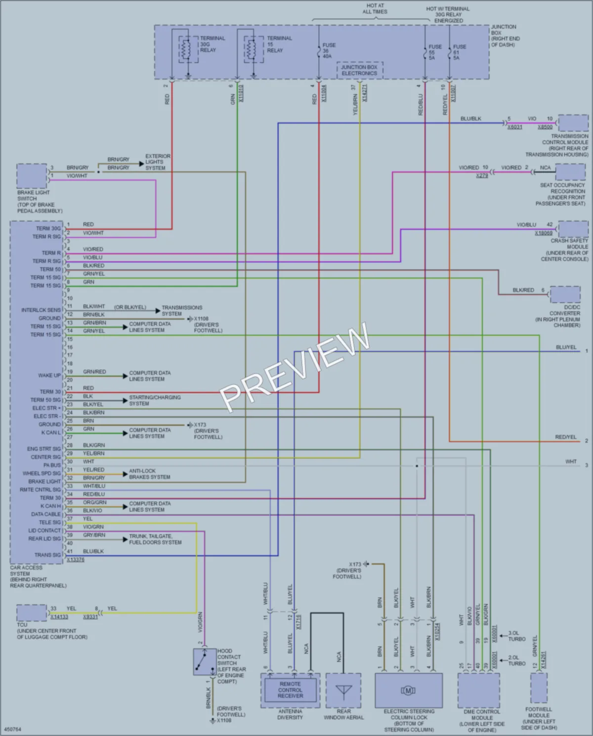 2014 BMW X1 Anti Theft wiring diagram preview