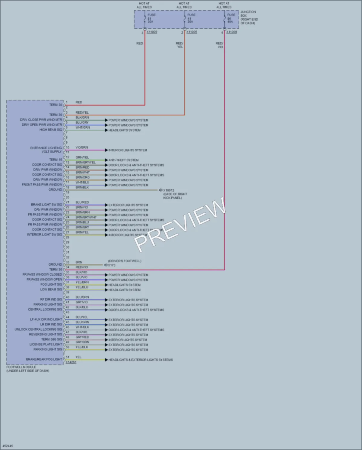 2014 BMW X1 Body Control Modules wiring diagram preview