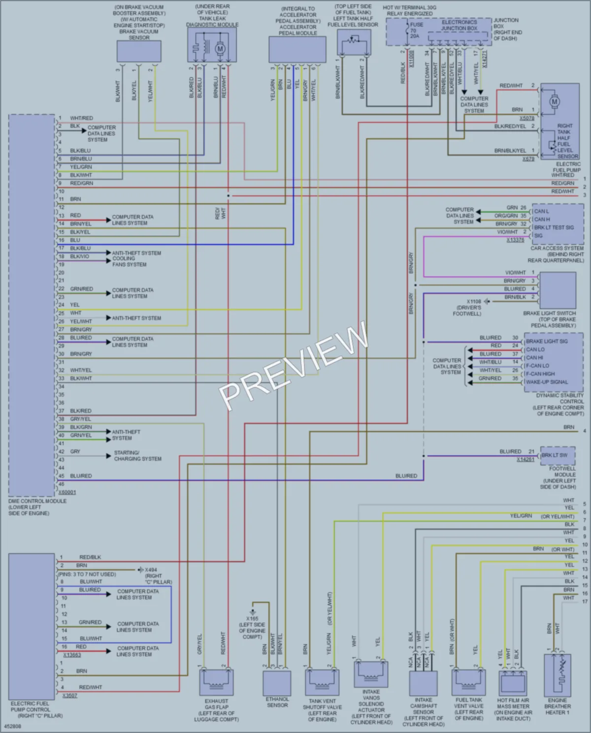 2014 BMW X1 Engine Performance wiring diagram preview