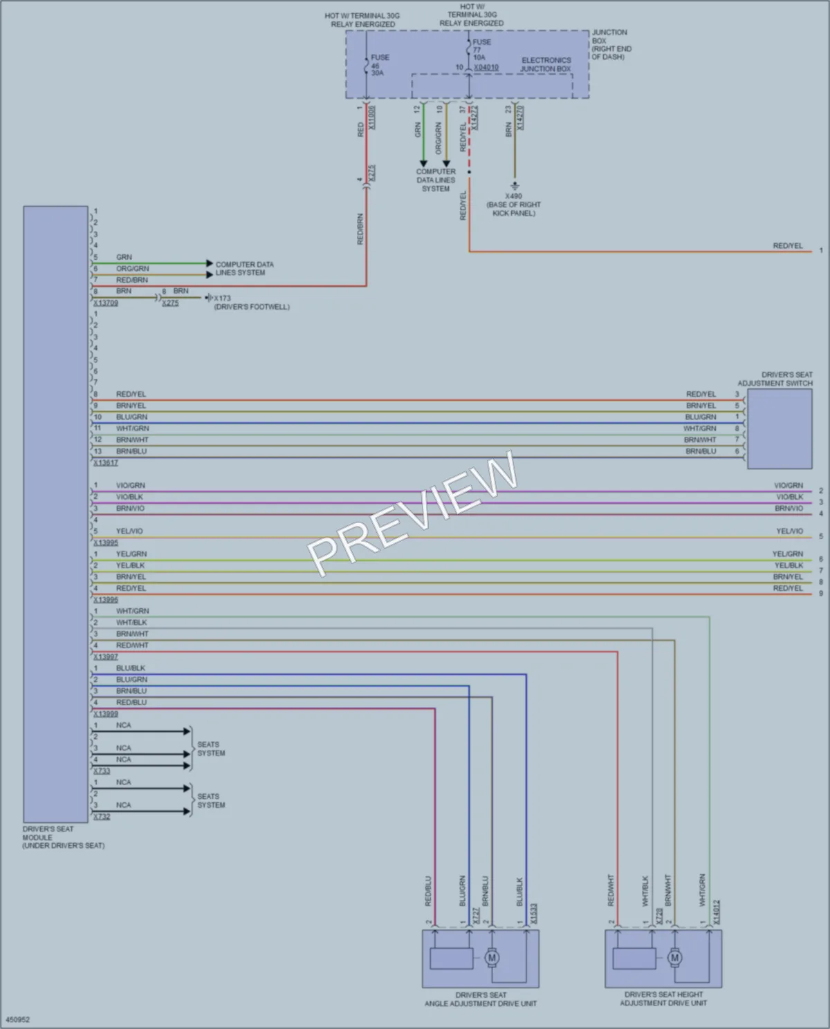 2014 BMW X1 Memory Systems wiring diagram preview