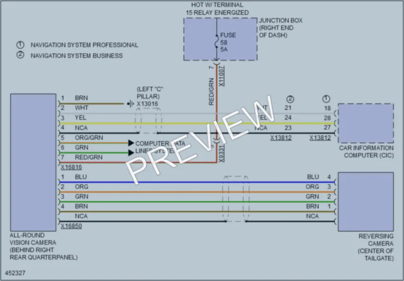2014 BMW X1 Navigation wiring diagram preview