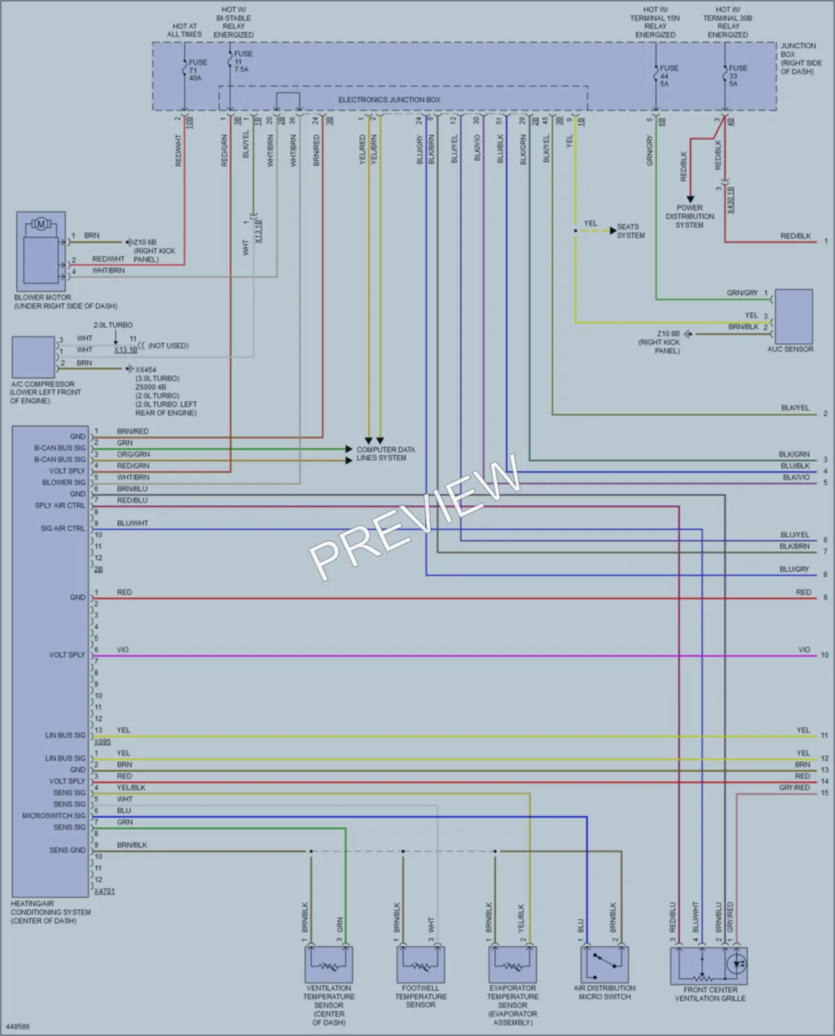 2014 BMW X3 Air Conditioning wiring diagram preview