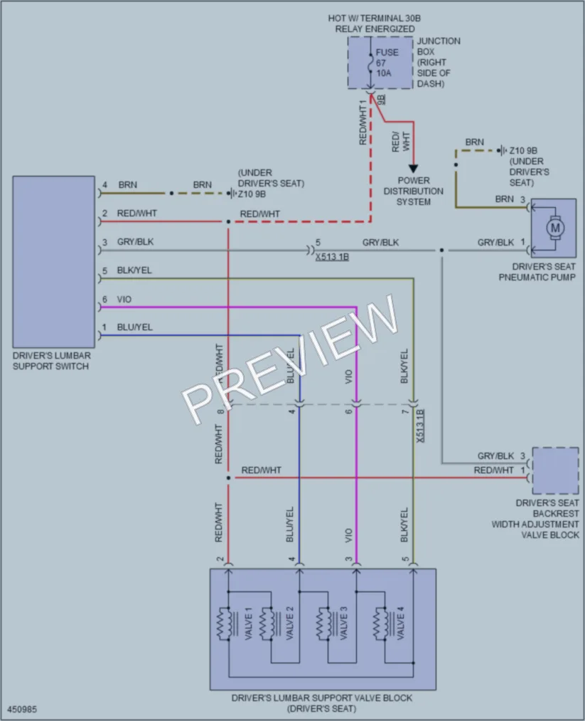 2014 BMW X3 Power Seats wiring diagram preview