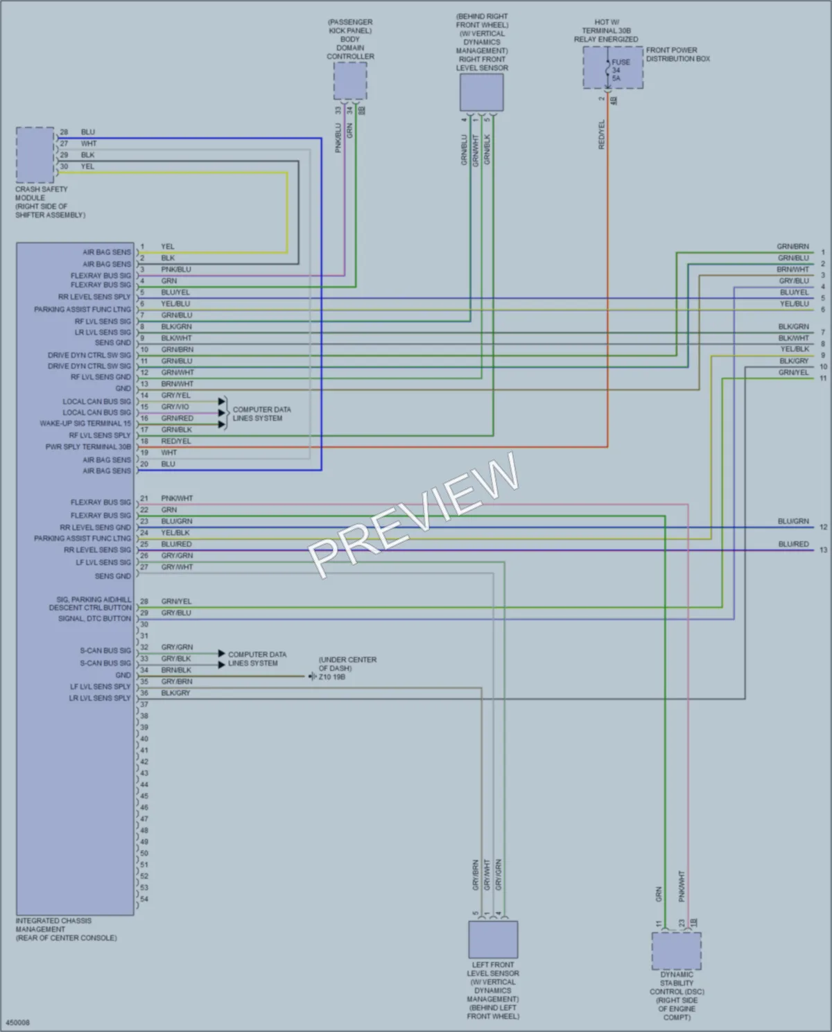 2014 BMW X5 Electronic Suspension wiring diagram preview