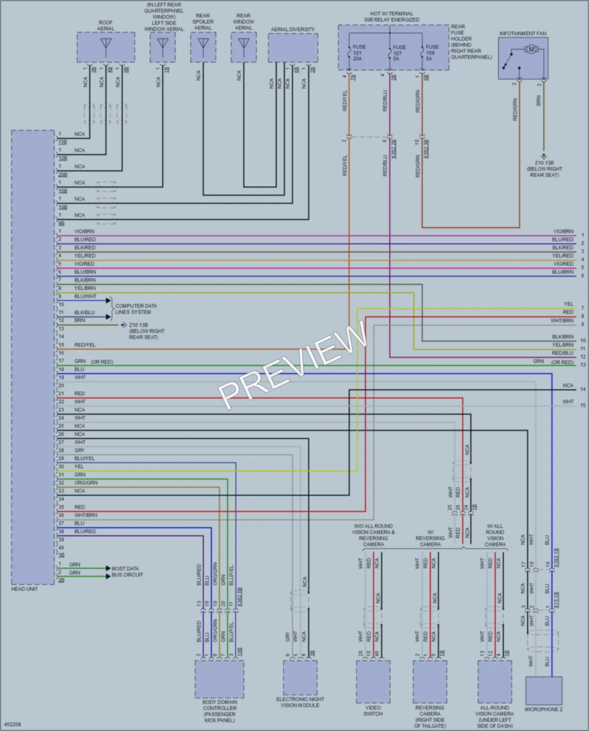 2014 BMW X5 Radio wiring diagram preview