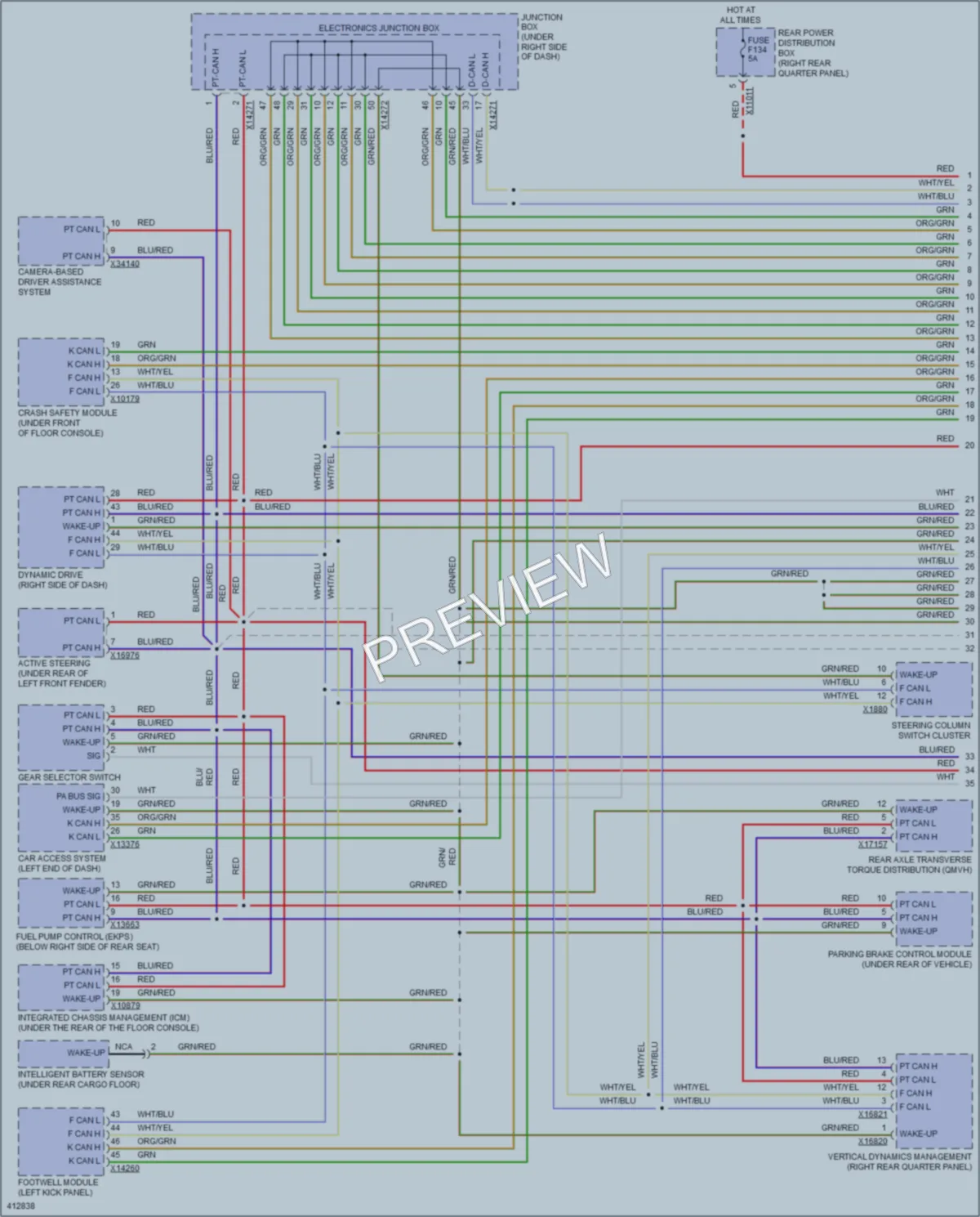 2014 BMW X6 Computer Data Lines wiring diagram preview