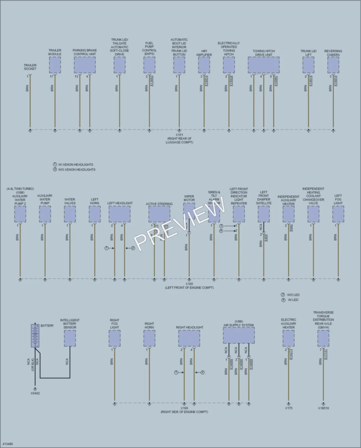 2014 BMW X6 Ground Distribution wiring diagram preview