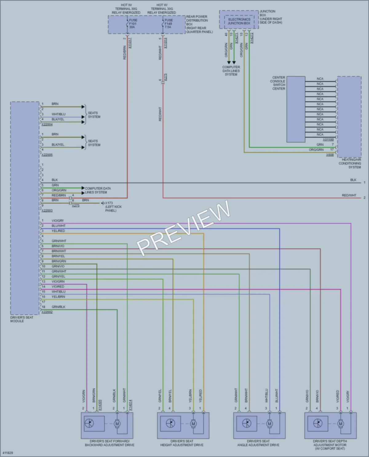 2014 BMW X6 Memory Systems wiring diagram preview
