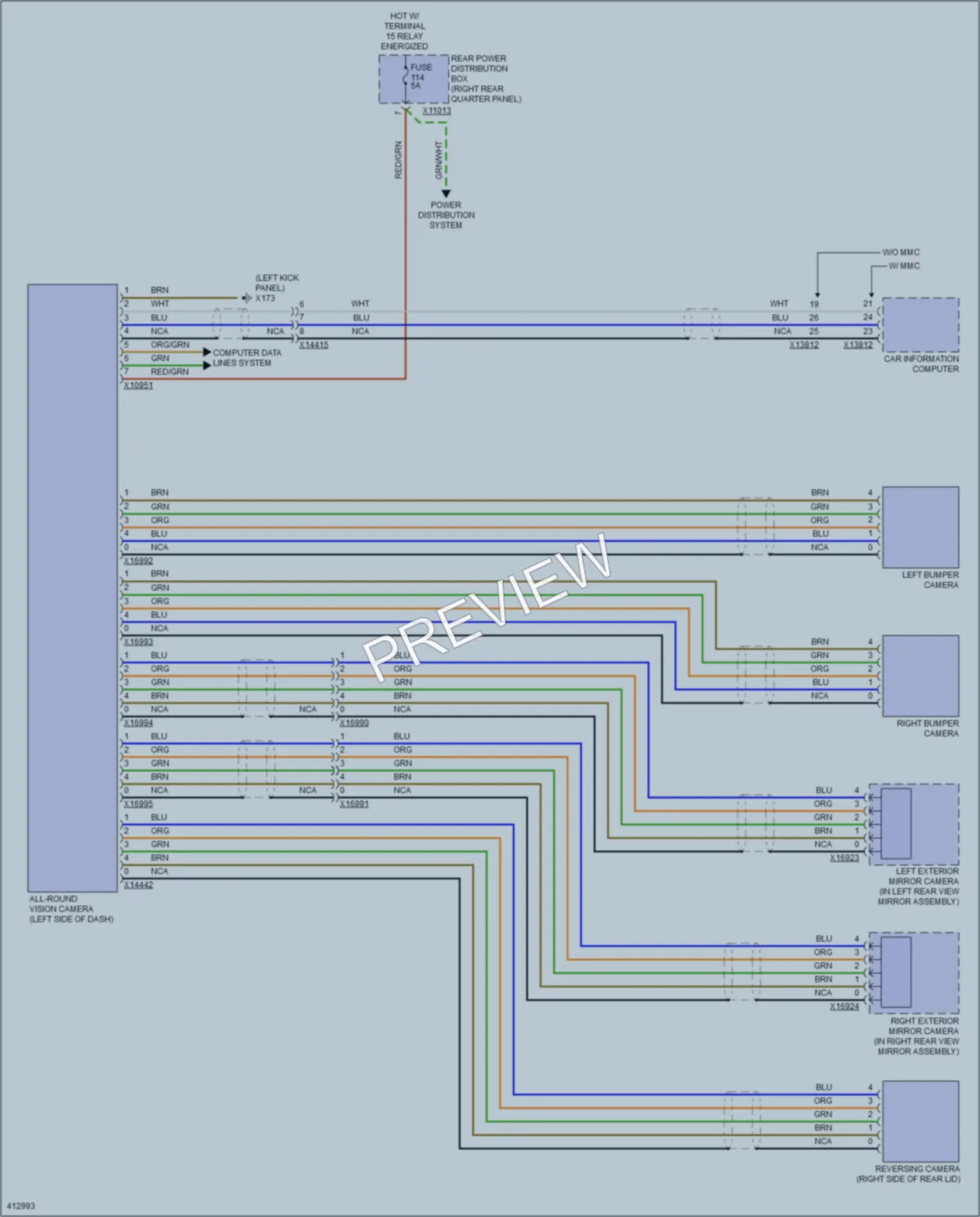2014 BMW X6 Navigation wiring diagram preview