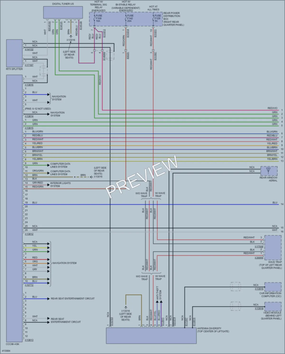 2014 BMW X6 Radio wiring diagram preview