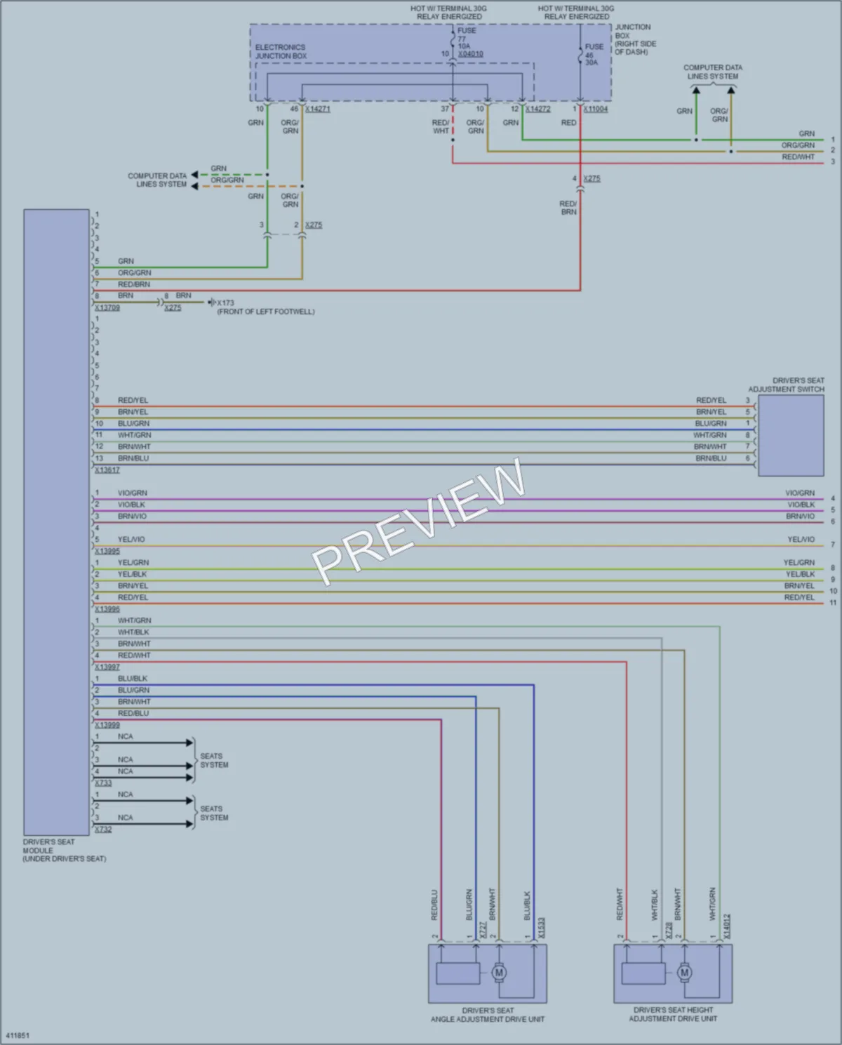 2014 BMW Z4 Memory Systems wiring diagram preview