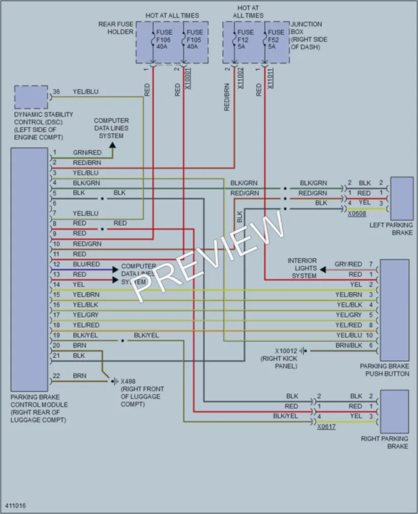 2014 BMW Z4 Shift Interlock wiring diagram preview