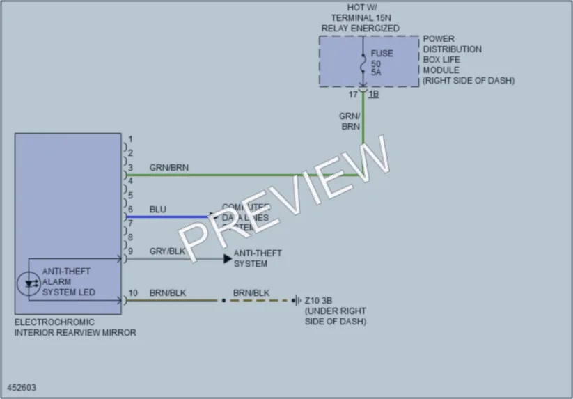 2014 BMW i3 Power Mirrors wiring diagram preview