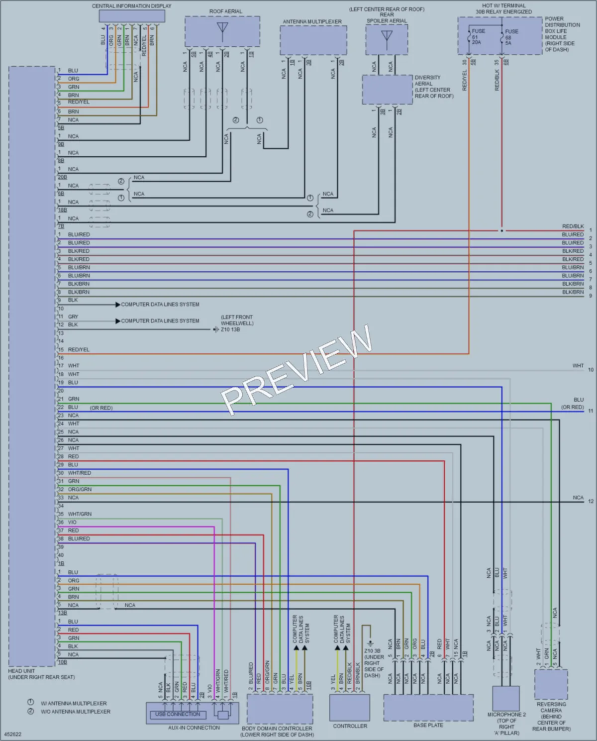 2014 BMW i3 Radio wiring diagram preview