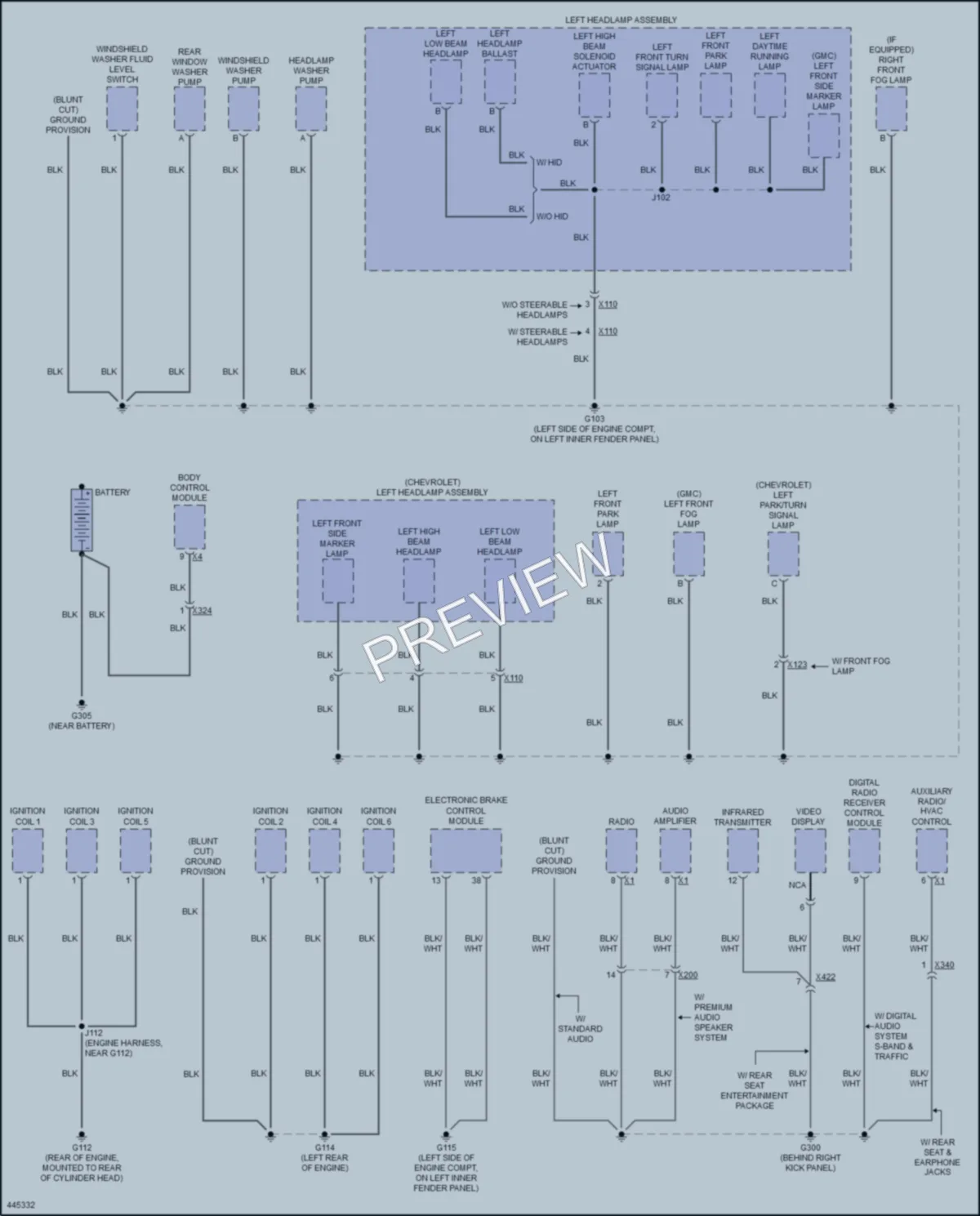 2014 Buick Enclave Ground Distribution wiring diagram preview
