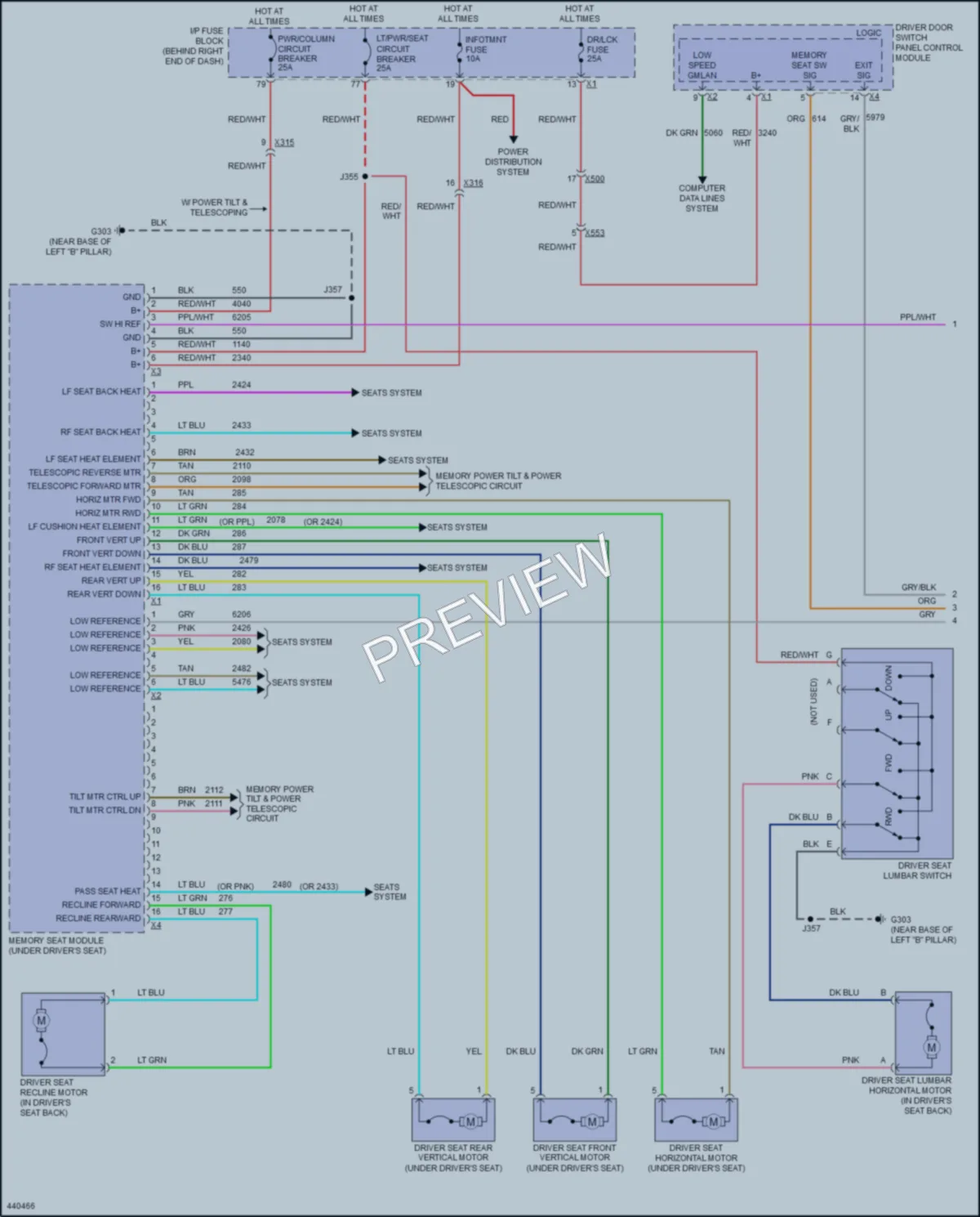2014 Buick Enclave Memory Systems wiring diagram preview
