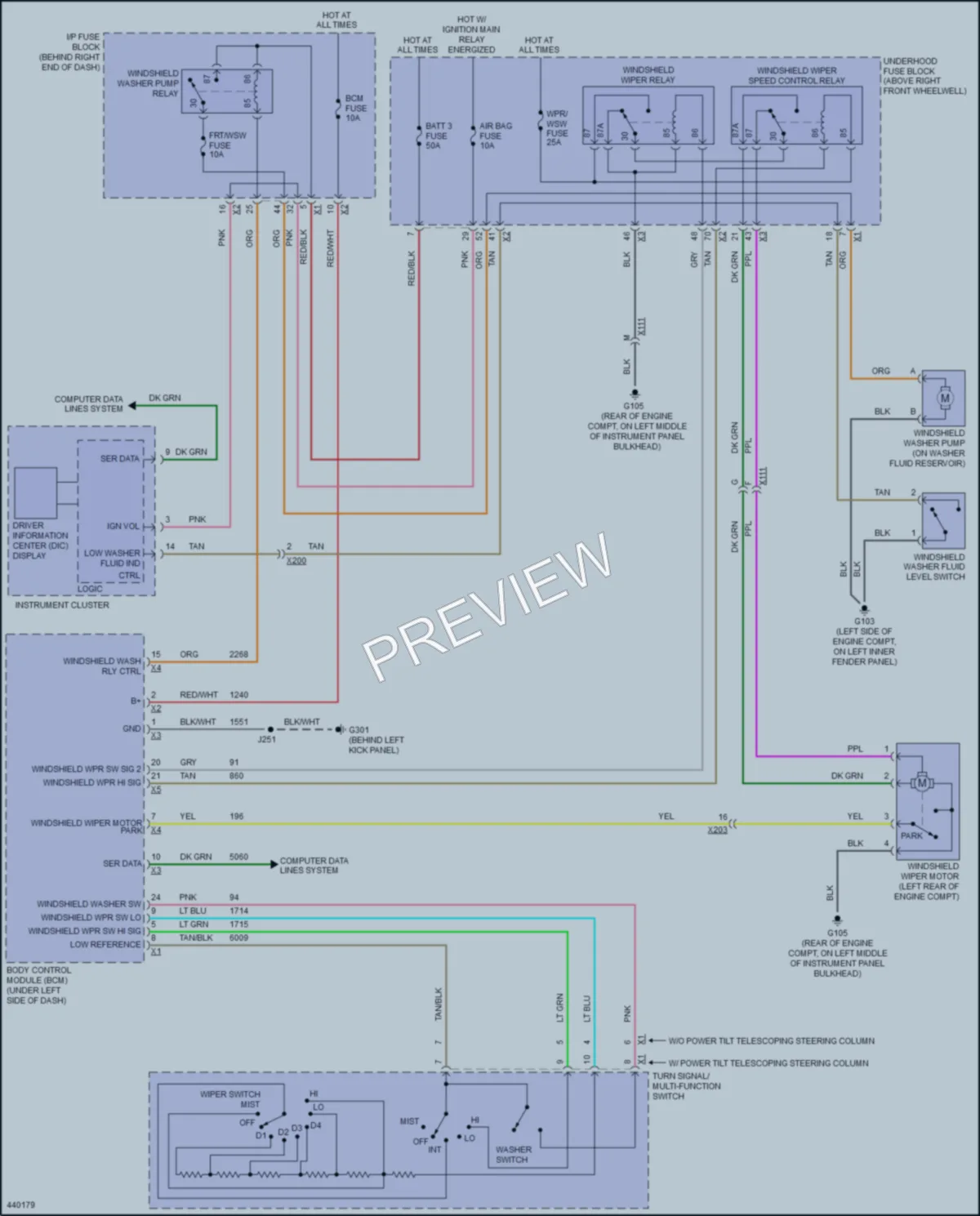 2014 Buick Enclave Wiper Washer wiring diagram preview