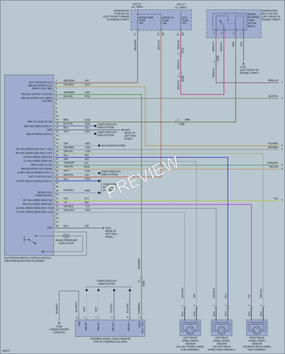 2014 Buick Encore Anti Lock Brakes wiring diagram preview