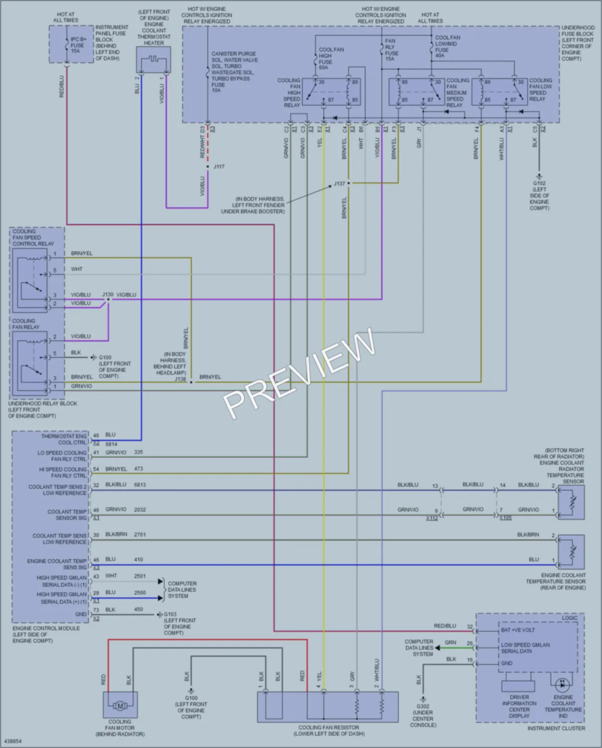 2014 Buick Encore Cooling Fan wiring diagram preview