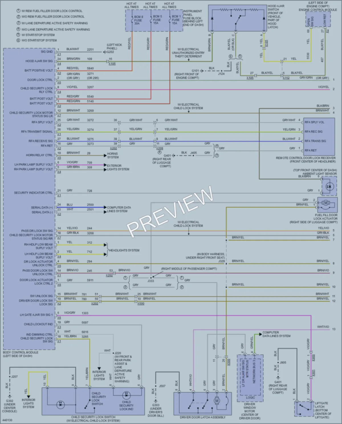 2014 Buick Encore Power Door Locks wiring diagram preview