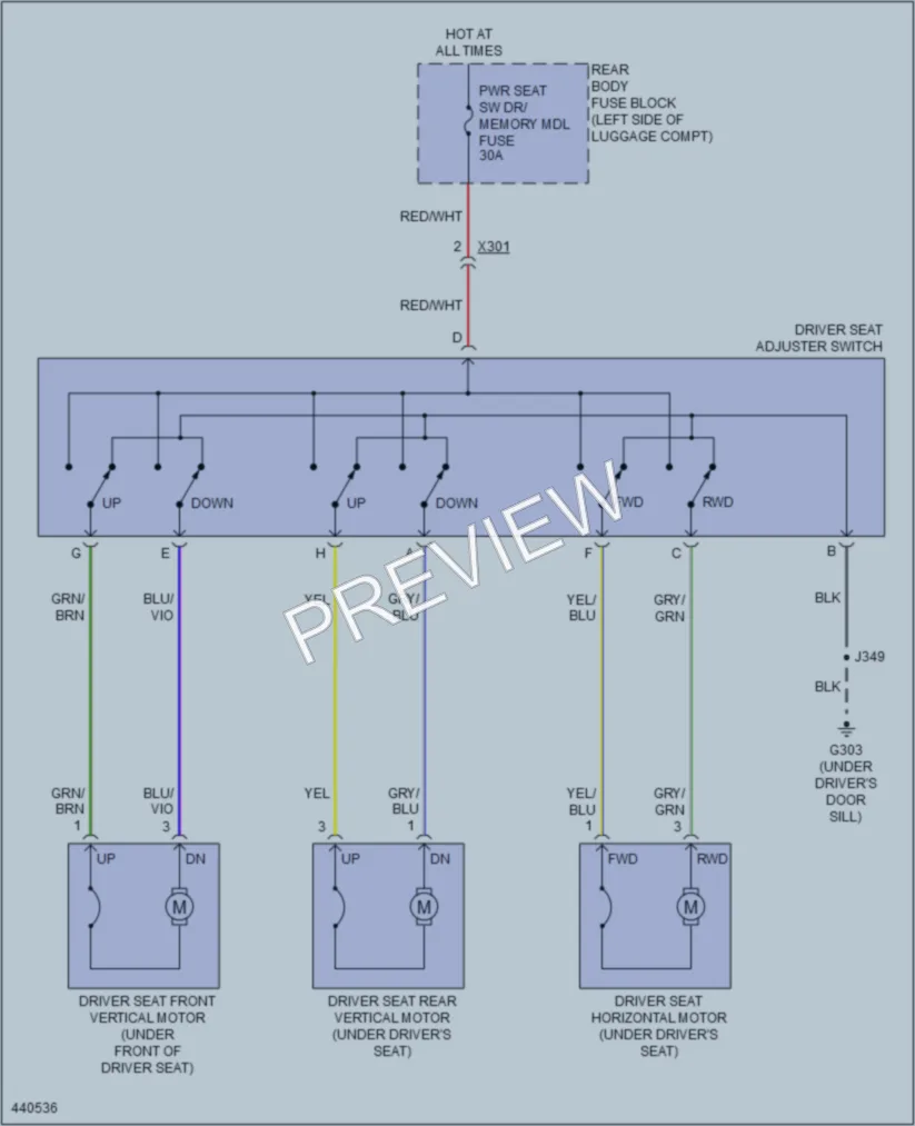 2014 Buick Encore Power Seats wiring diagram preview