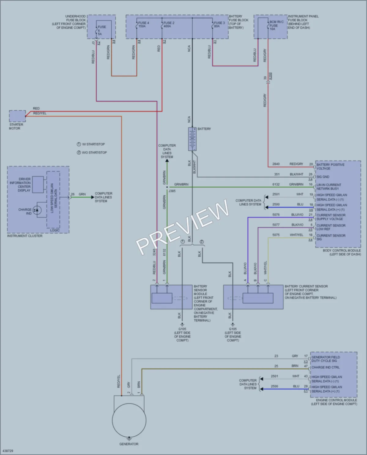2014 Buick Encore Starting Charging wiring diagram preview