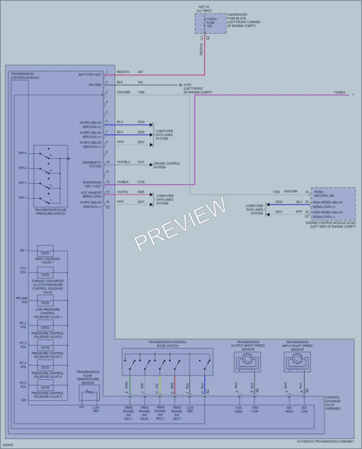 2014 Buick Encore Transmission wiring diagram preview