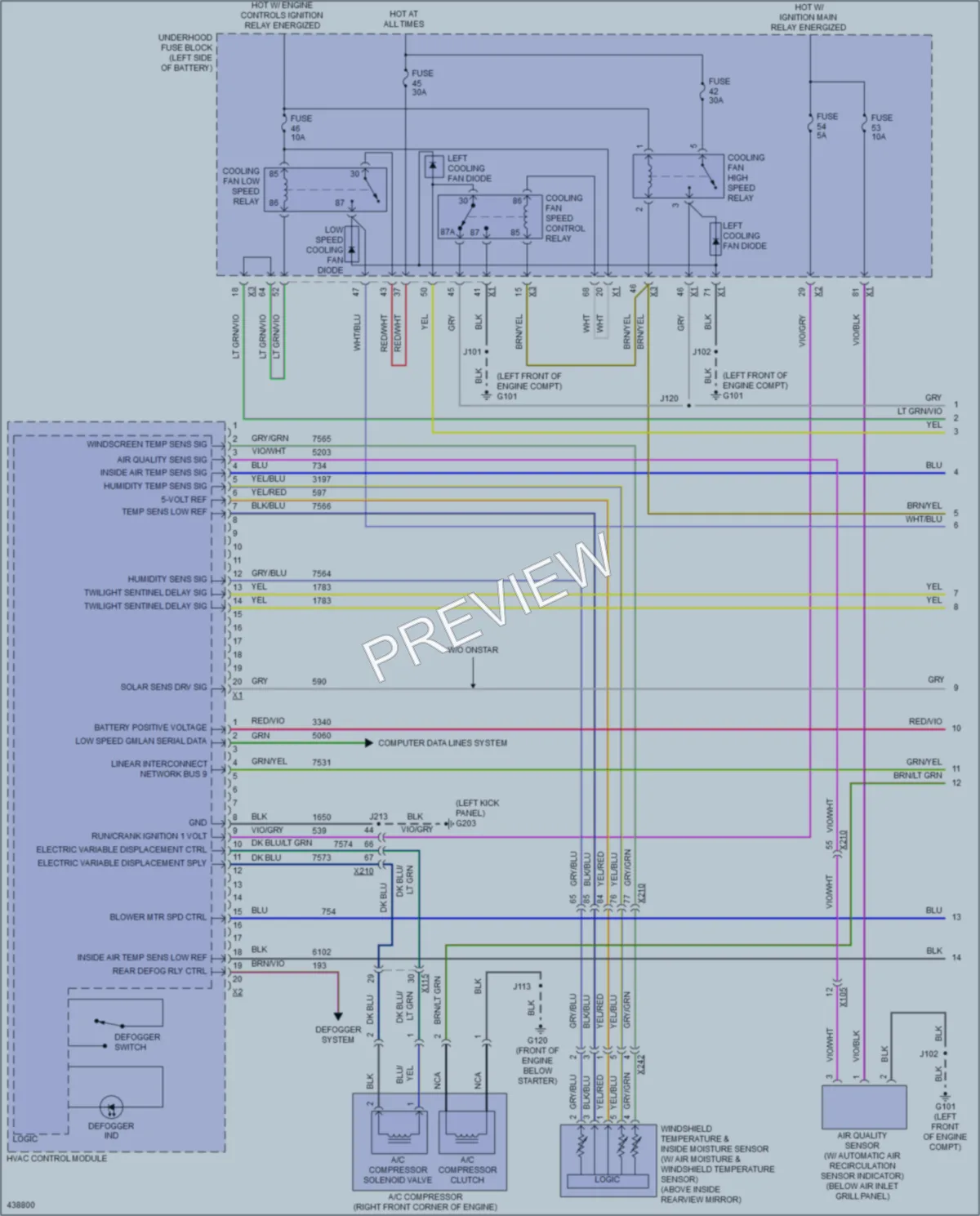 2014 Buick LaCrosse Air Conditioning wiring diagram preview