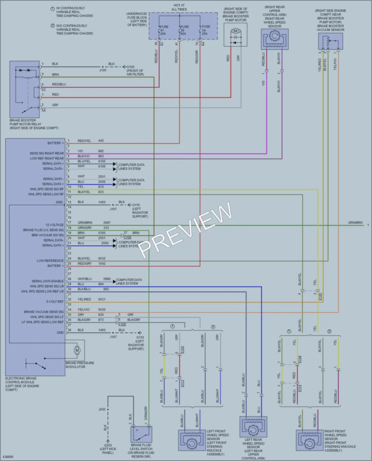 2014 Buick LaCrosse Anti Lock Brakes wiring diagram preview