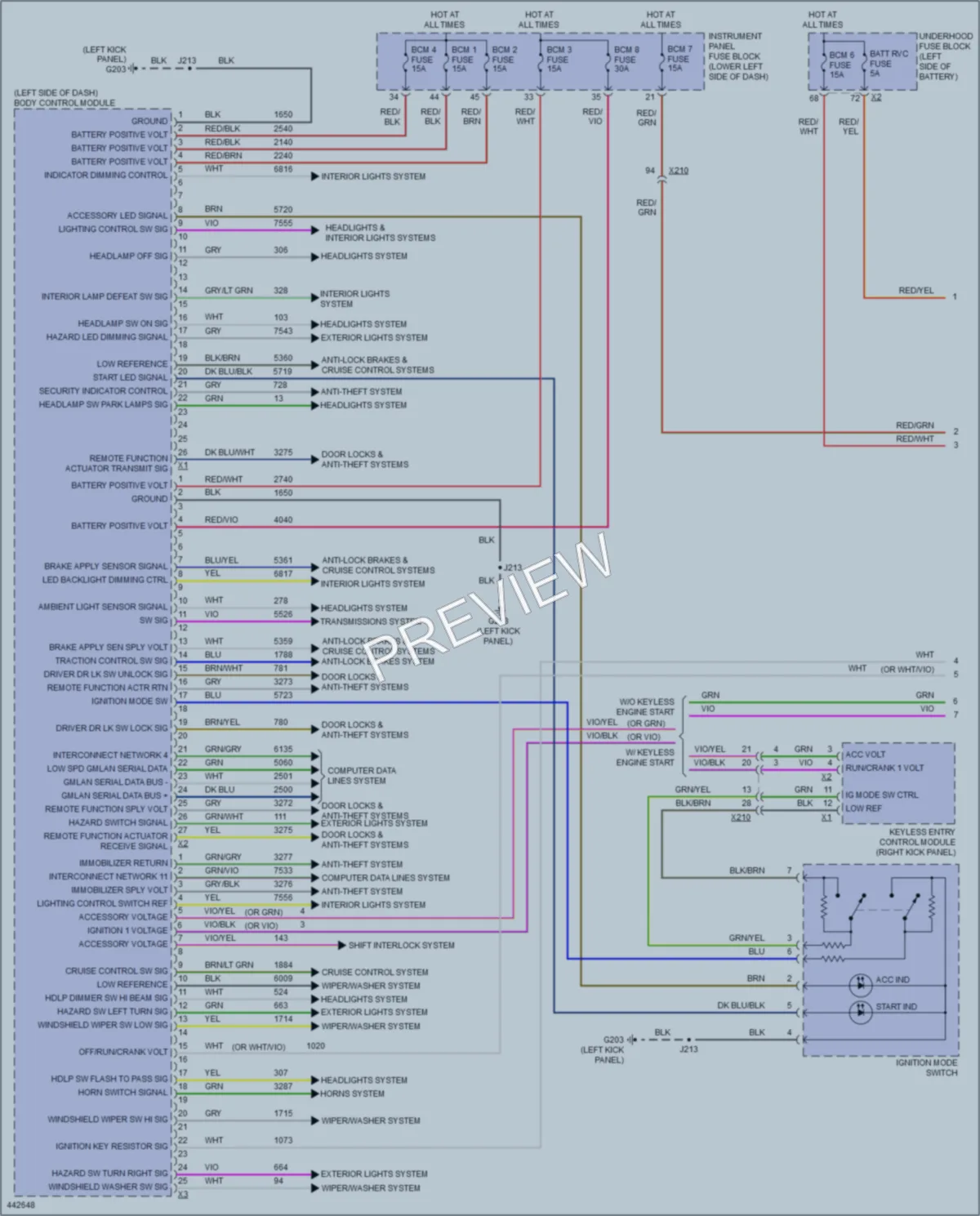 2014 Buick LaCrosse Body Control Modules wiring diagram preview