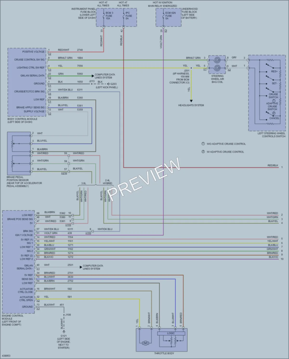 2014 Buick LaCrosse Cruise Control wiring diagram preview