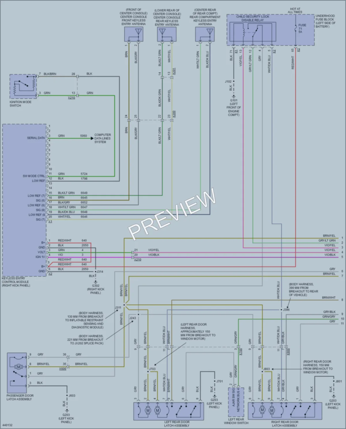 2014 Buick LaCrosse Power Door Locks wiring diagram preview