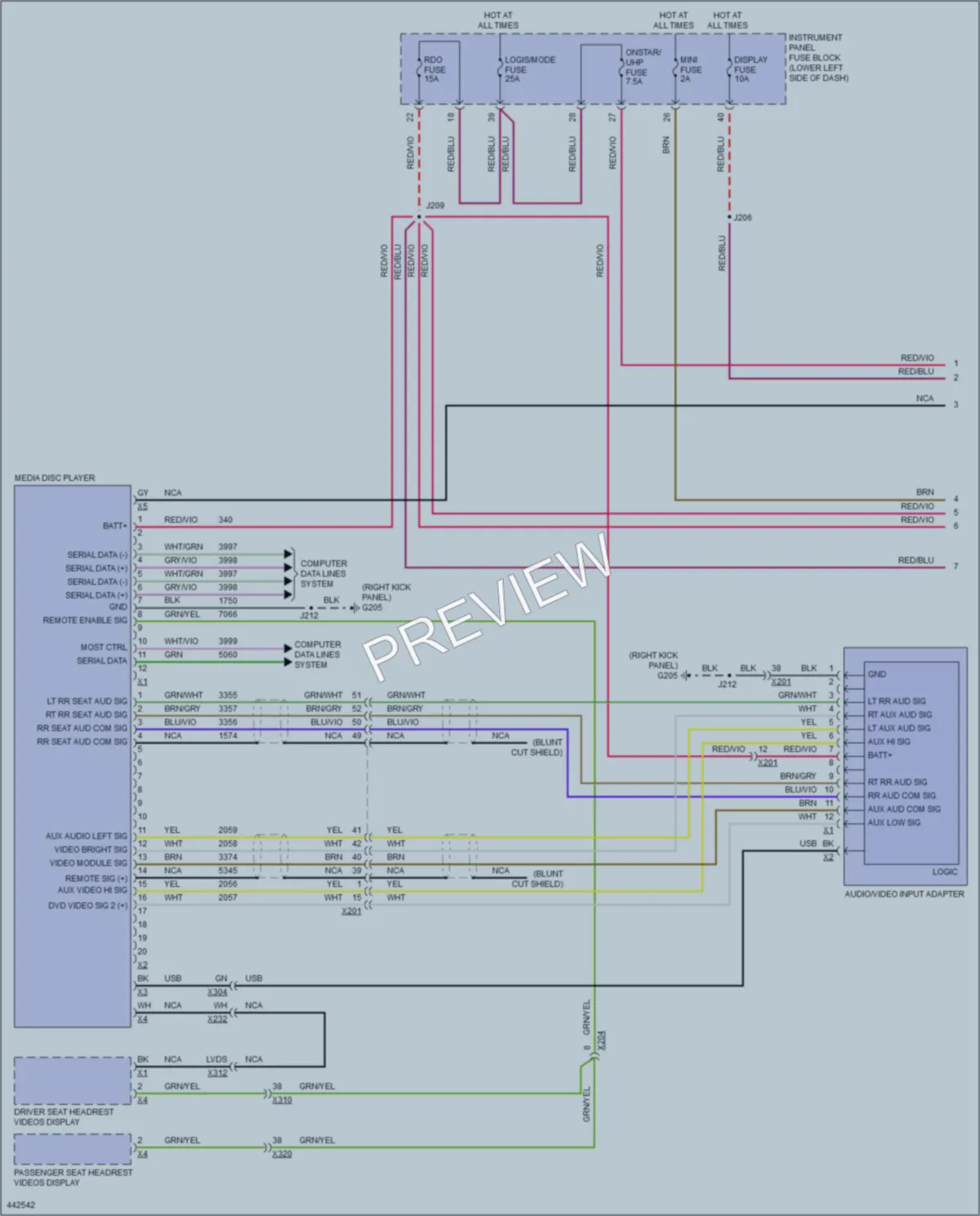 2014 Buick LaCrosse Radio wiring diagram preview