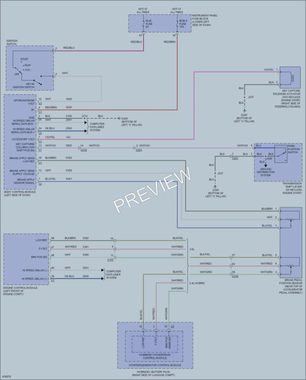 2014 Buick LaCrosse Shift Interlock wiring diagram preview