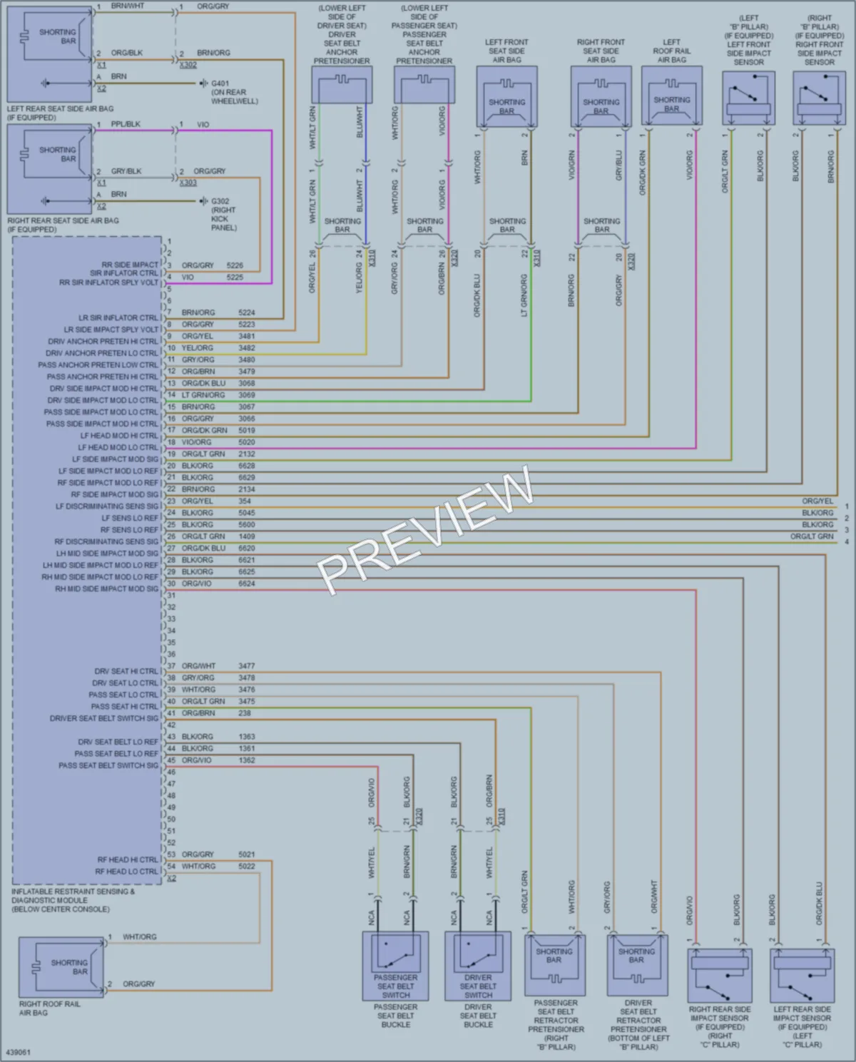 2014 Buick LaCrosse Supplemental Restraints wiring diagram preview