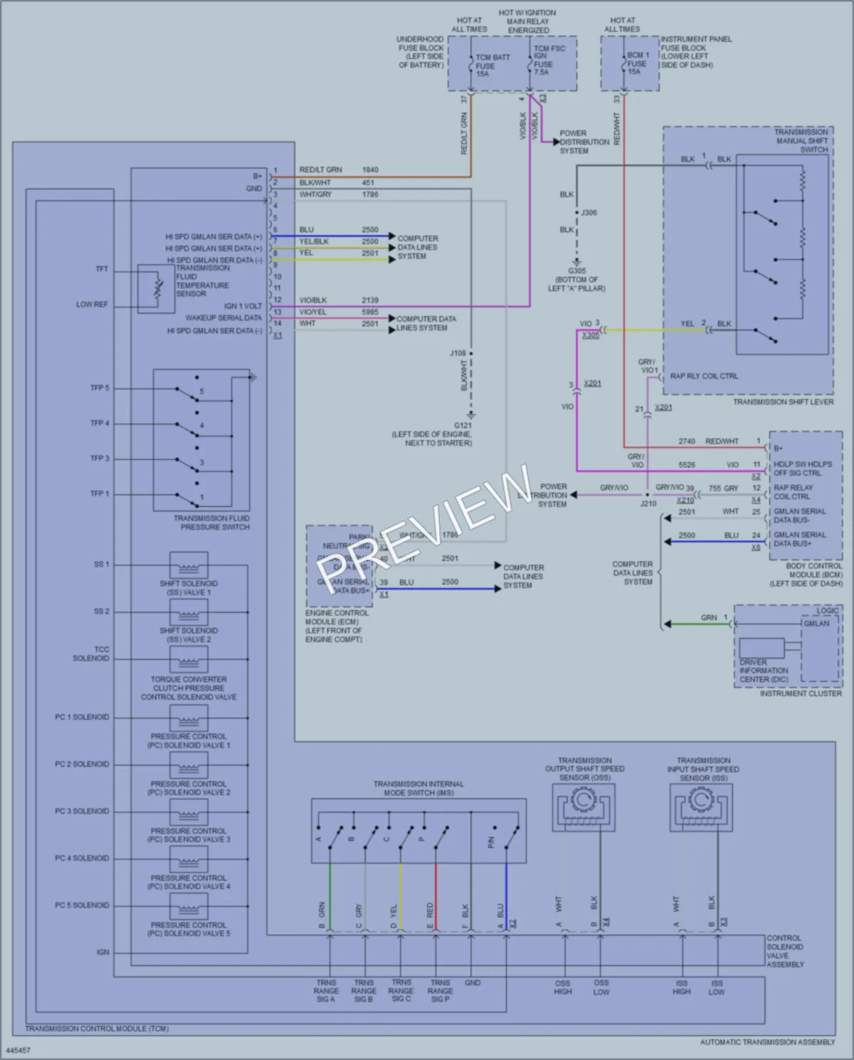 2014 Buick LaCrosse Transmission wiring diagram preview