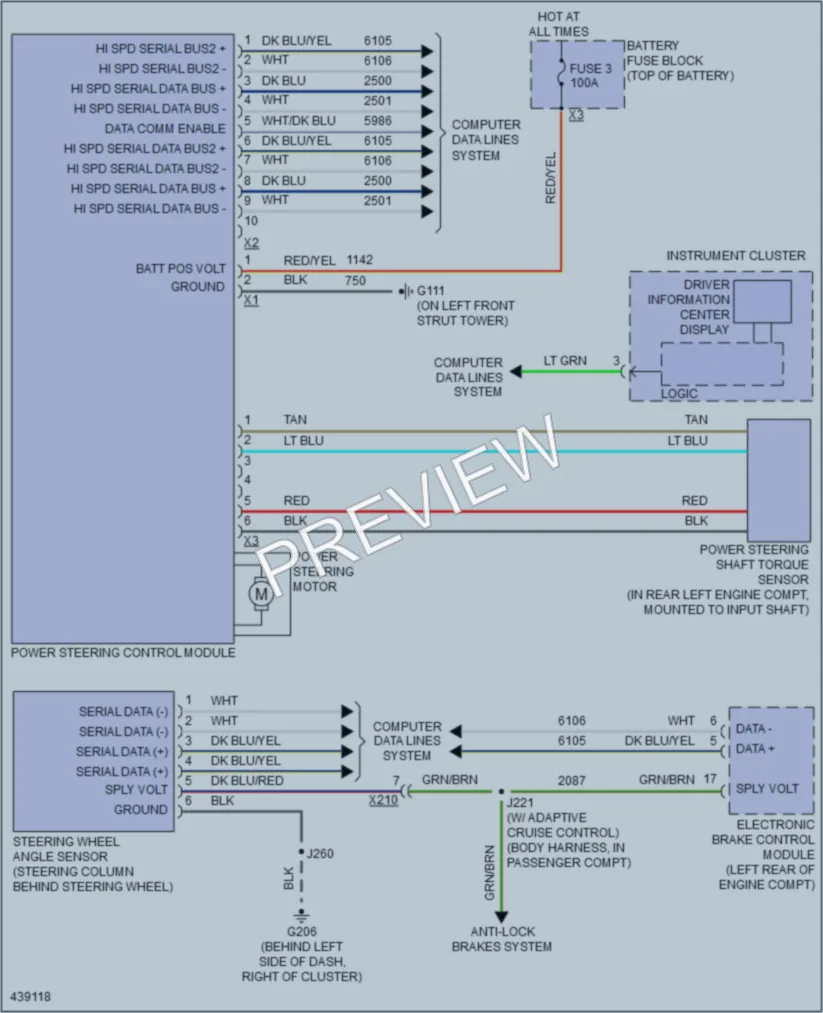 2014 Buick Regal Electronic Power Steering wiring diagram preview