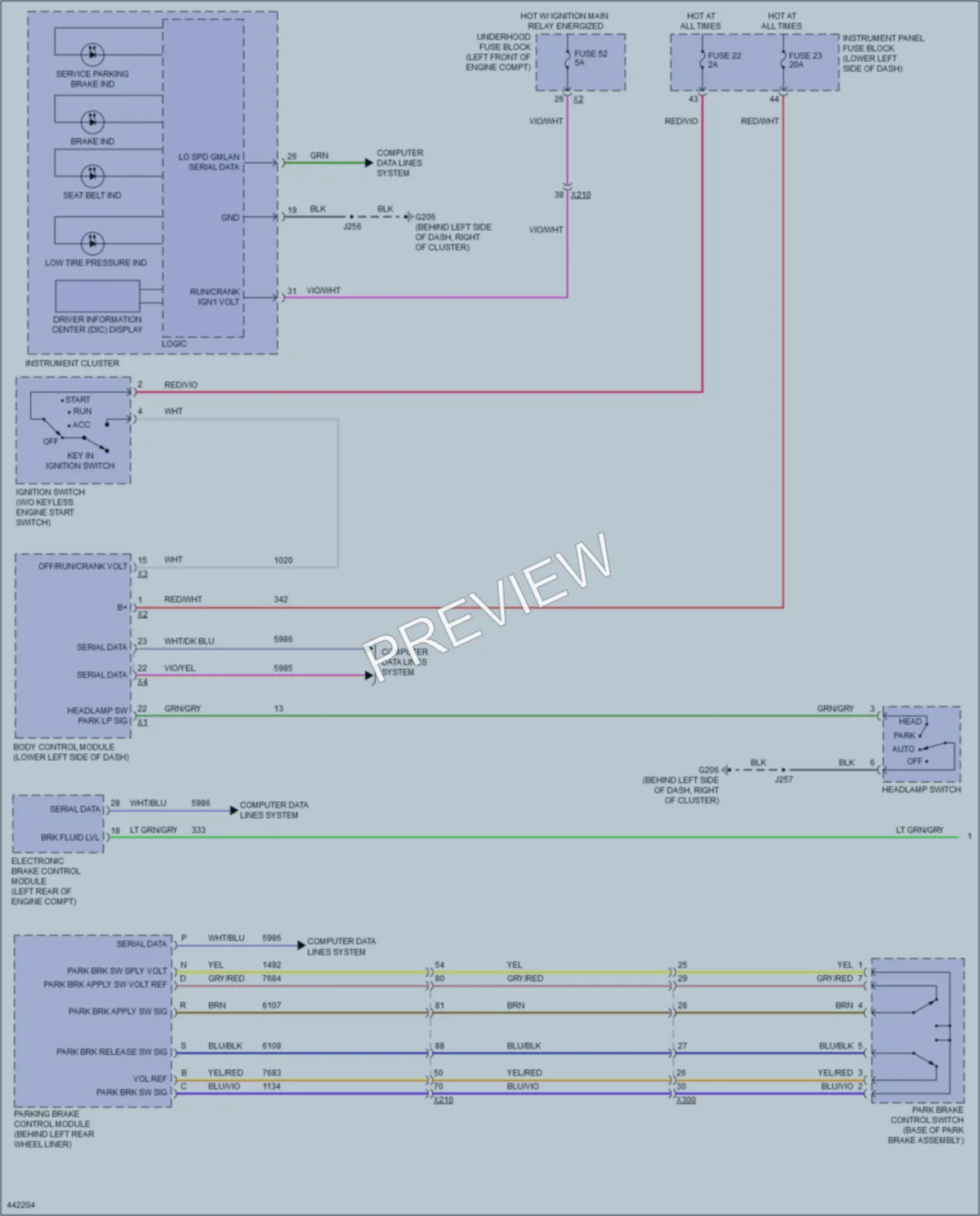 2014 Buick Regal Warning Systems wiring diagram preview