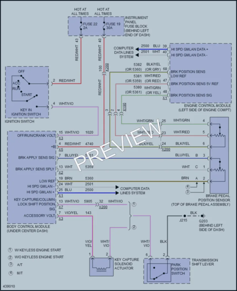 2014 Buick Verano Shift Interlock wiring diagram preview
