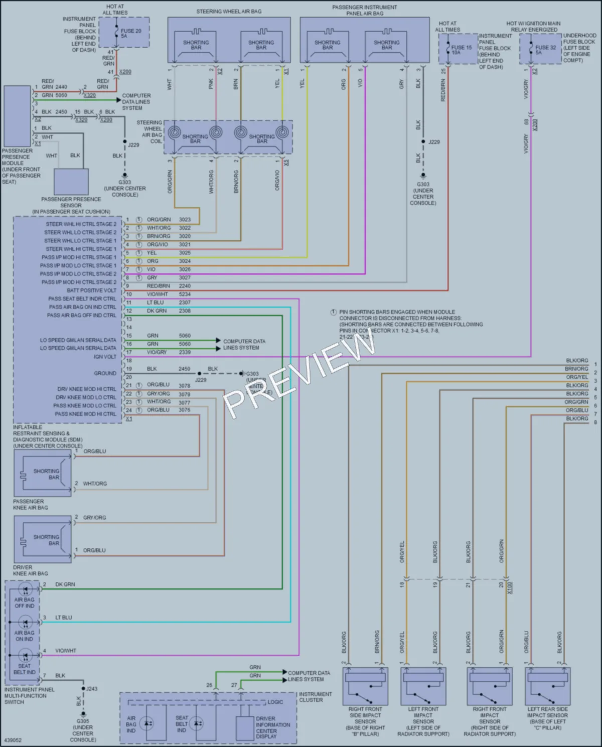 2014 Buick Verano Supplemental Restraints wiring diagram preview