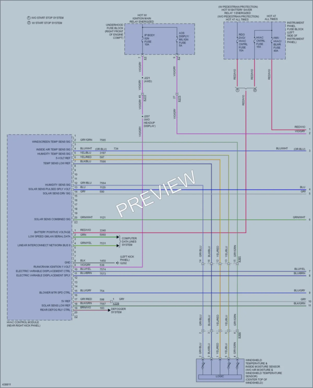 2014 Cadillac ATS Air Conditioning wiring diagram preview