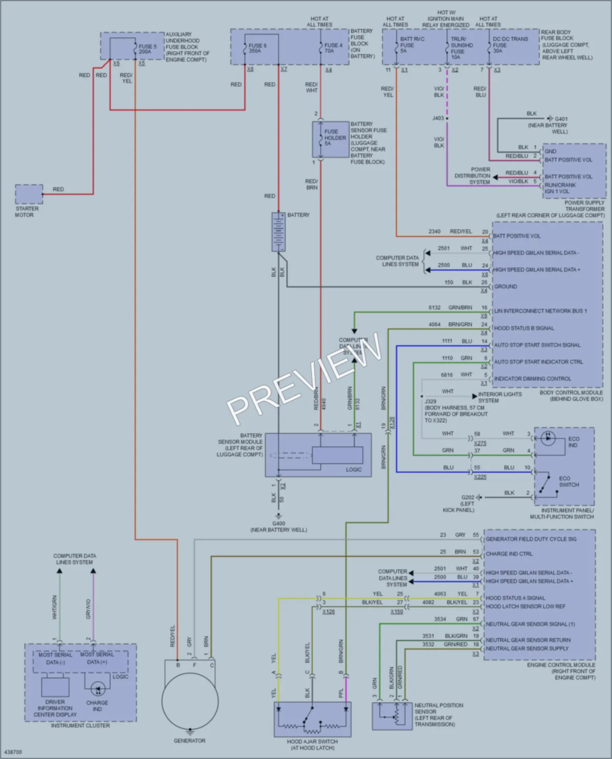 2014 Cadillac ATS Starting Charging wiring diagram preview