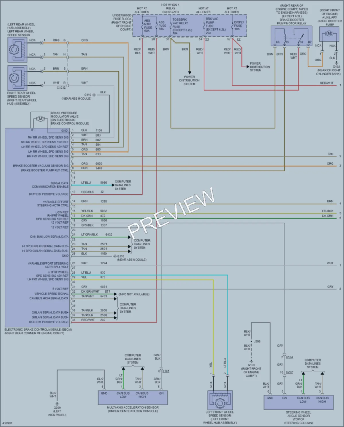 2014 Cadillac CTS Anti Lock Brakes wiring diagram preview