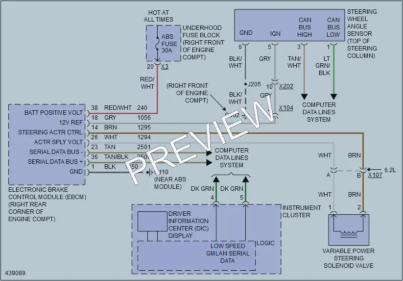 2014 Cadillac CTS Electronic Power Steering wiring diagram preview