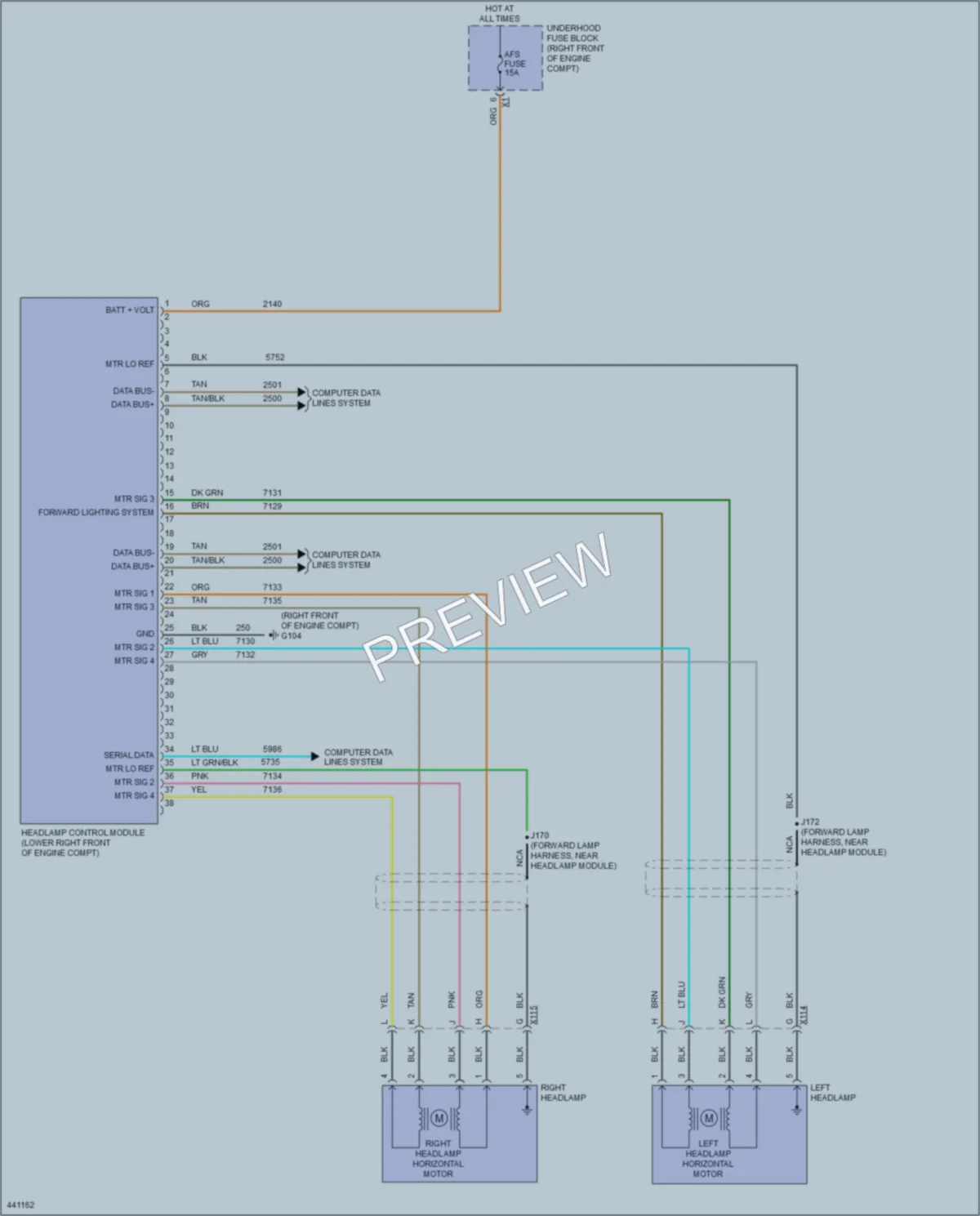 2014 Cadillac CTS Headlights wiring diagram preview