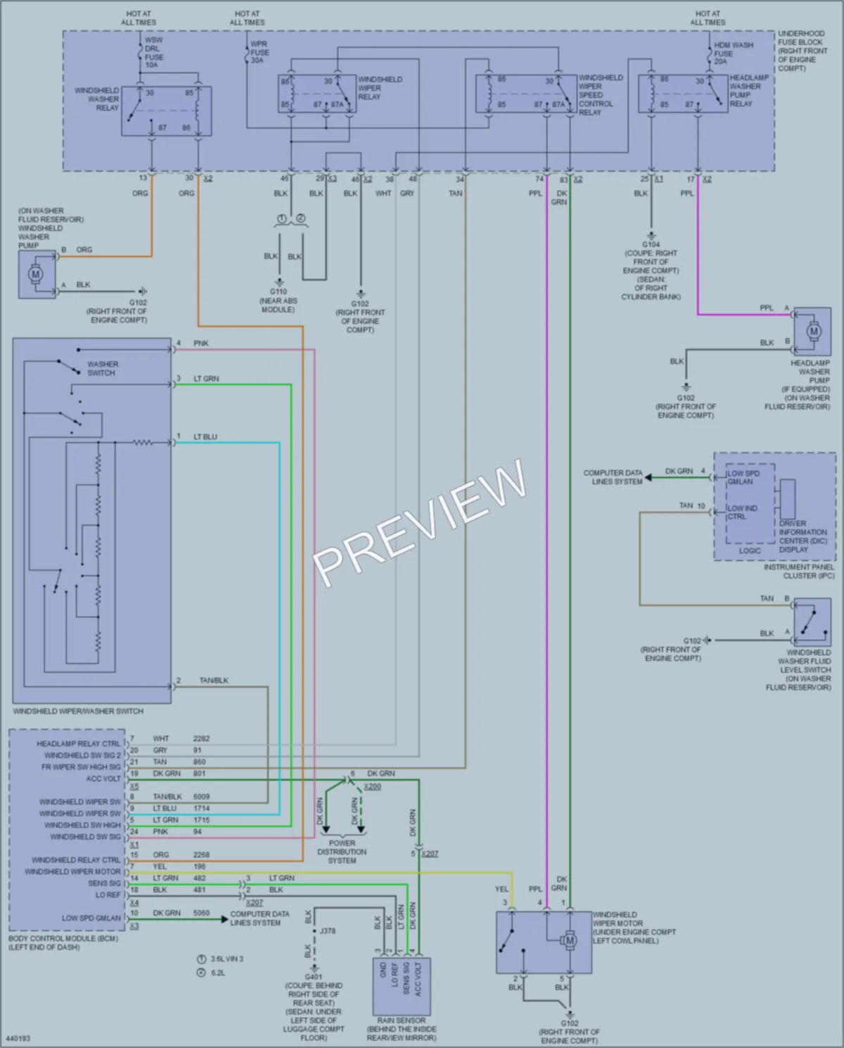 2014 Cadillac CTS Wiper Washer wiring diagram preview
