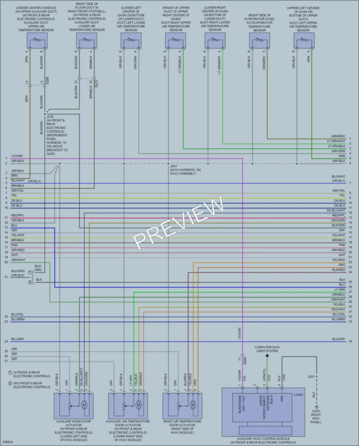 2014 Cadillac CTSV Air Conditioning wiring diagram preview